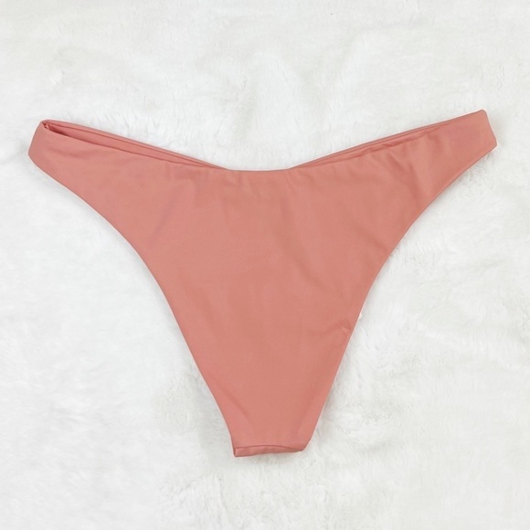 NWT Onia Chiara High Cut Cheeky Bikini Bottoms Nude (Pink) - Picture 4 of 4